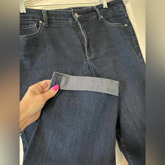 Style & Co Jeans Tummy Control Women's Dark Wash Cropped Jeans Size 12 - Picture 5 of 13